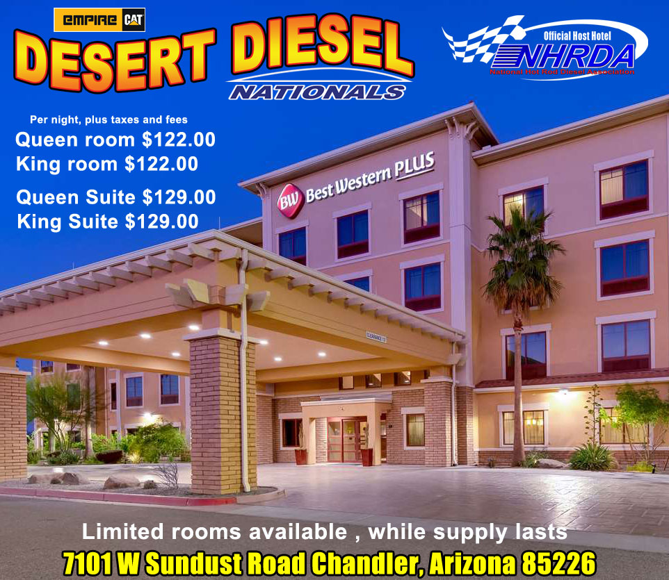 Desert Diesel Nationals Host Hotel is Best Western Plus in Chandler Arizona